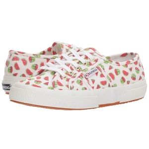 Superga watermelon linen shoes. 37.5 (US size 7)